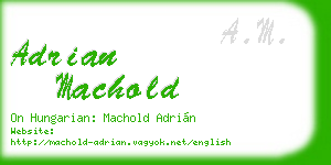 adrian machold business card