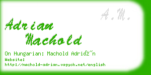 adrian machold business card